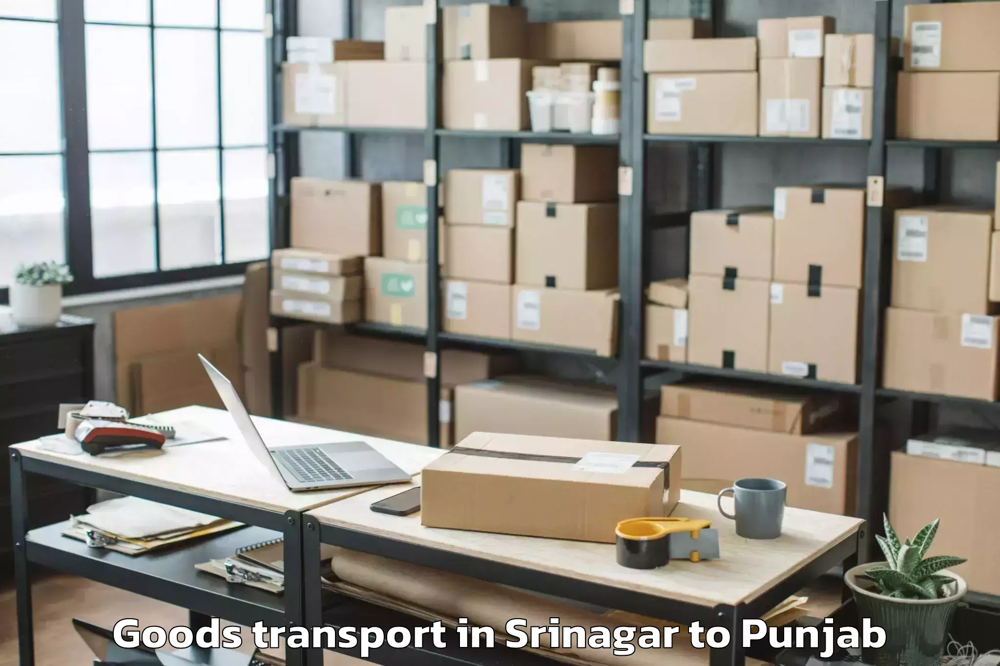 Get Srinagar to Chamkaur Sahib Goods Transport